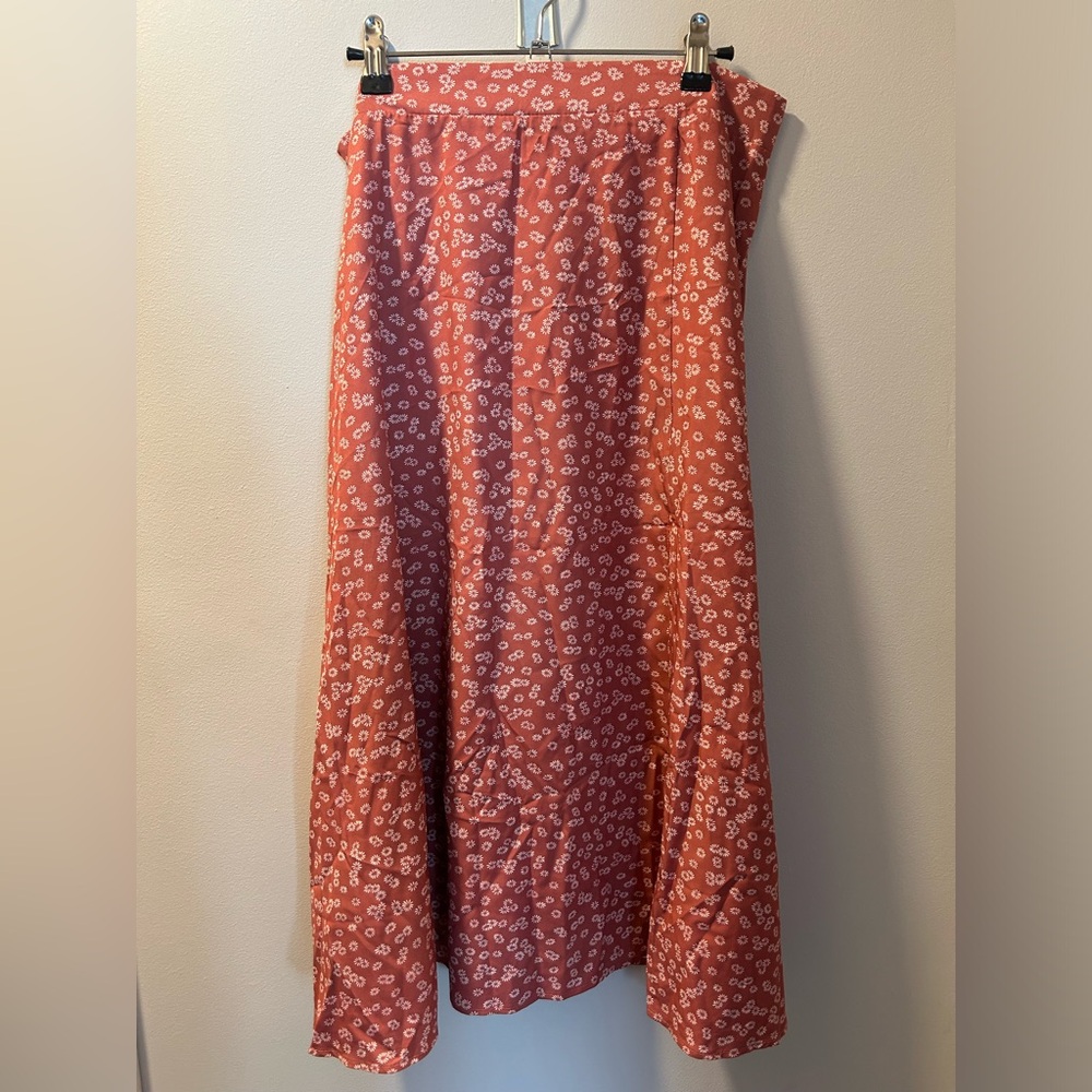 Flower midi skirt